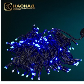 Нить-каучук 100 LED 10м, синий